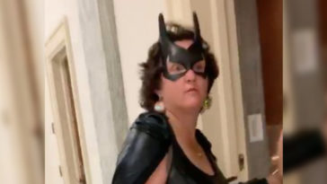 Katie Porter Dressed As Batwoman