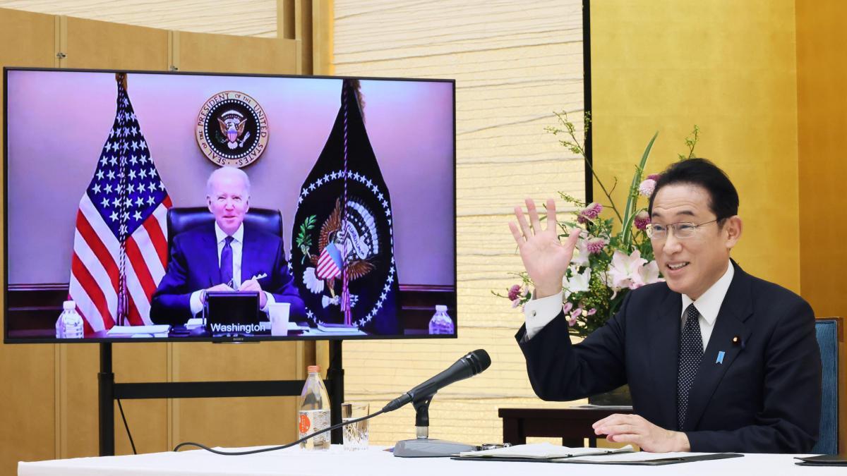 Security and economy dominate the virtual meeting between Biden and Kishida