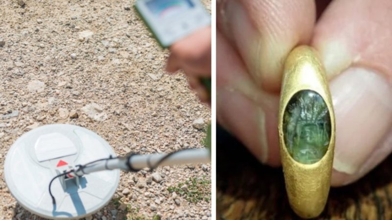 Pictures: A metal detector found a 2,000-year-old Roman gold ring in his garden