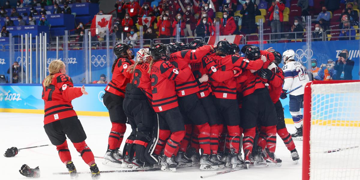 3-2.  Canada, the women’s Olympic champion after defeating the United States