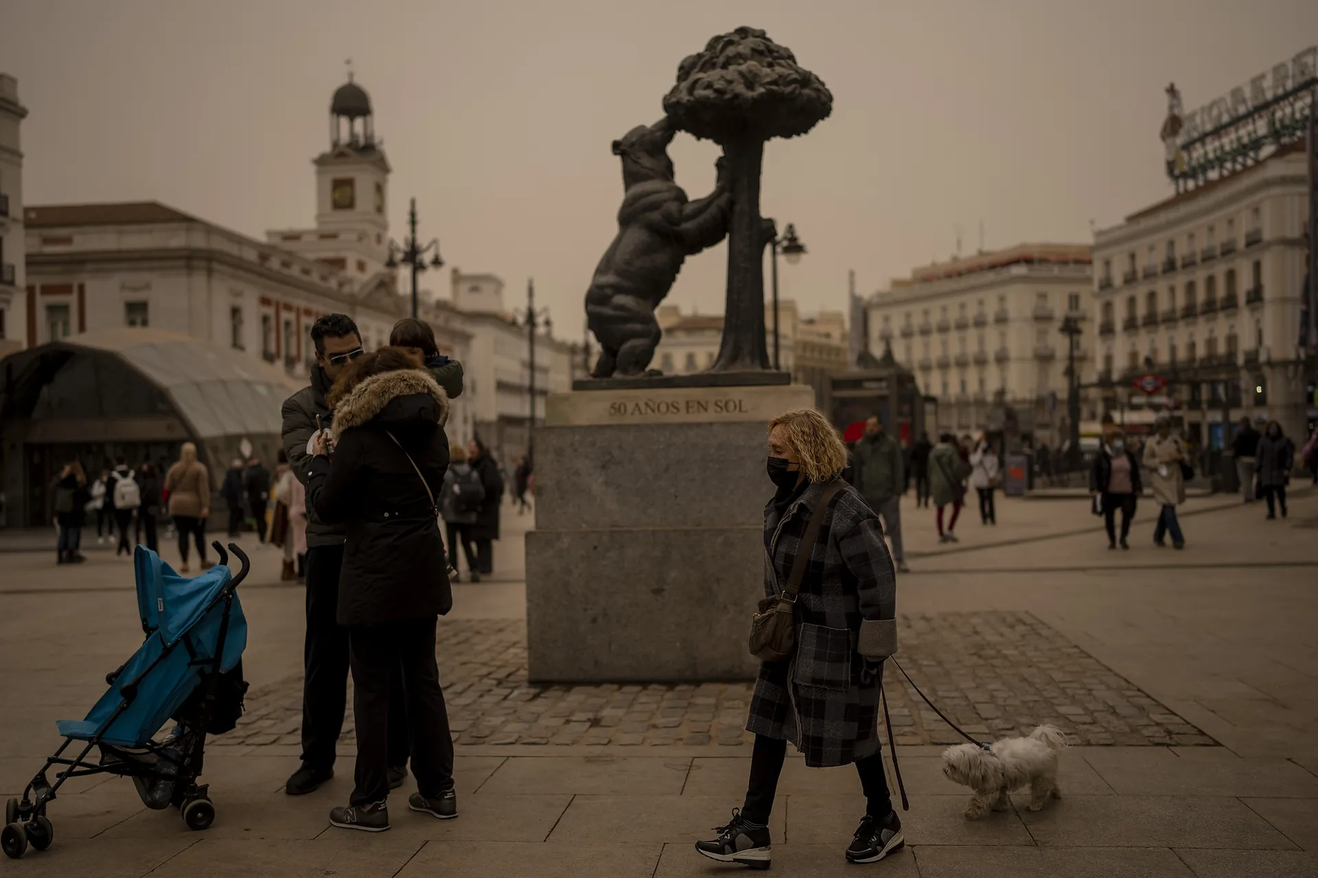 Puerta del Sol, in the center of Madrid