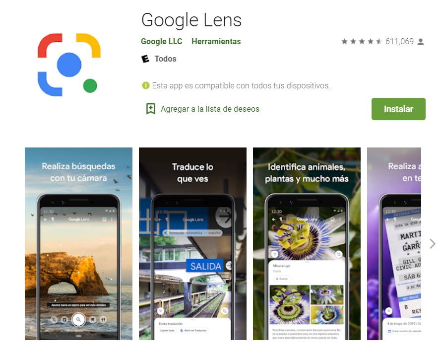 Google Lens is also available as an external app