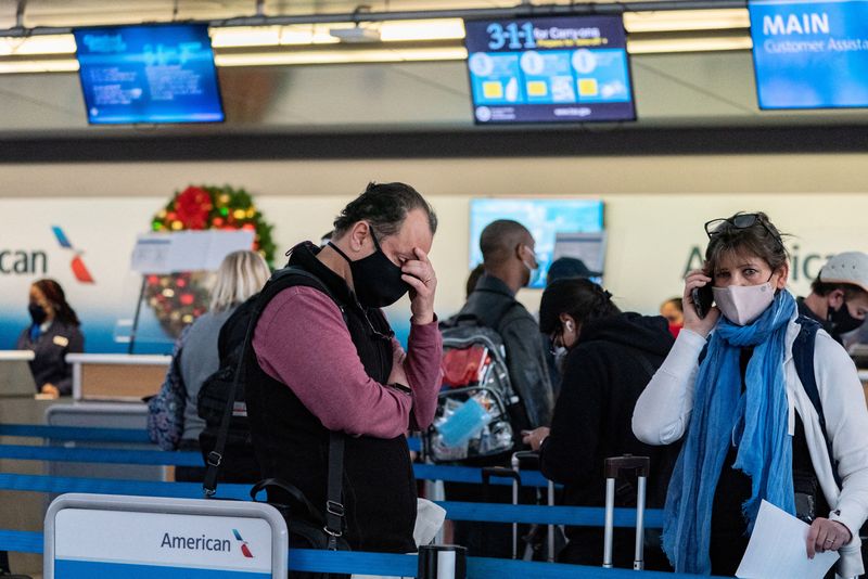 Mask use is also no longer mandatory at US airports.  Photograph: Jenna Moon/Reuters