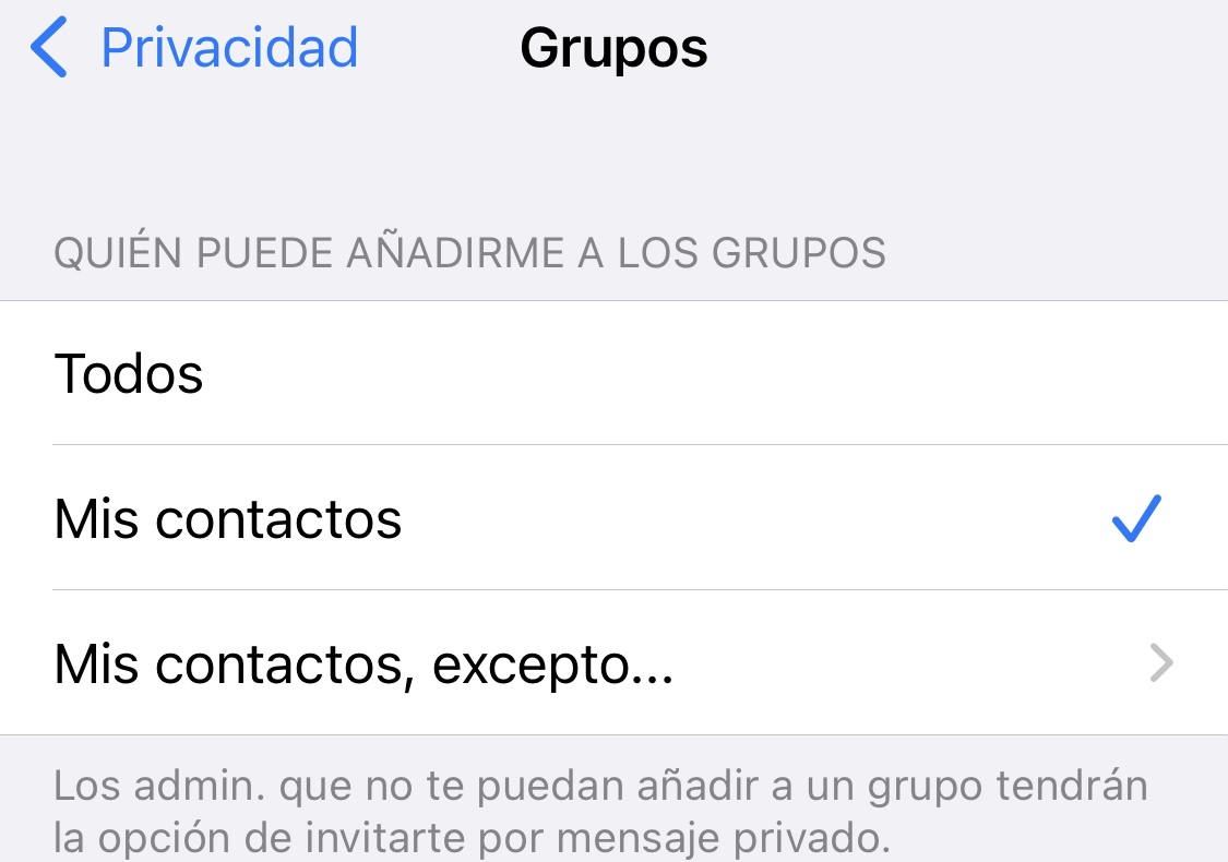 Settings so that WhatsApp groups are not annoying.  (iPhone / WhatsApp / Jose Arana)