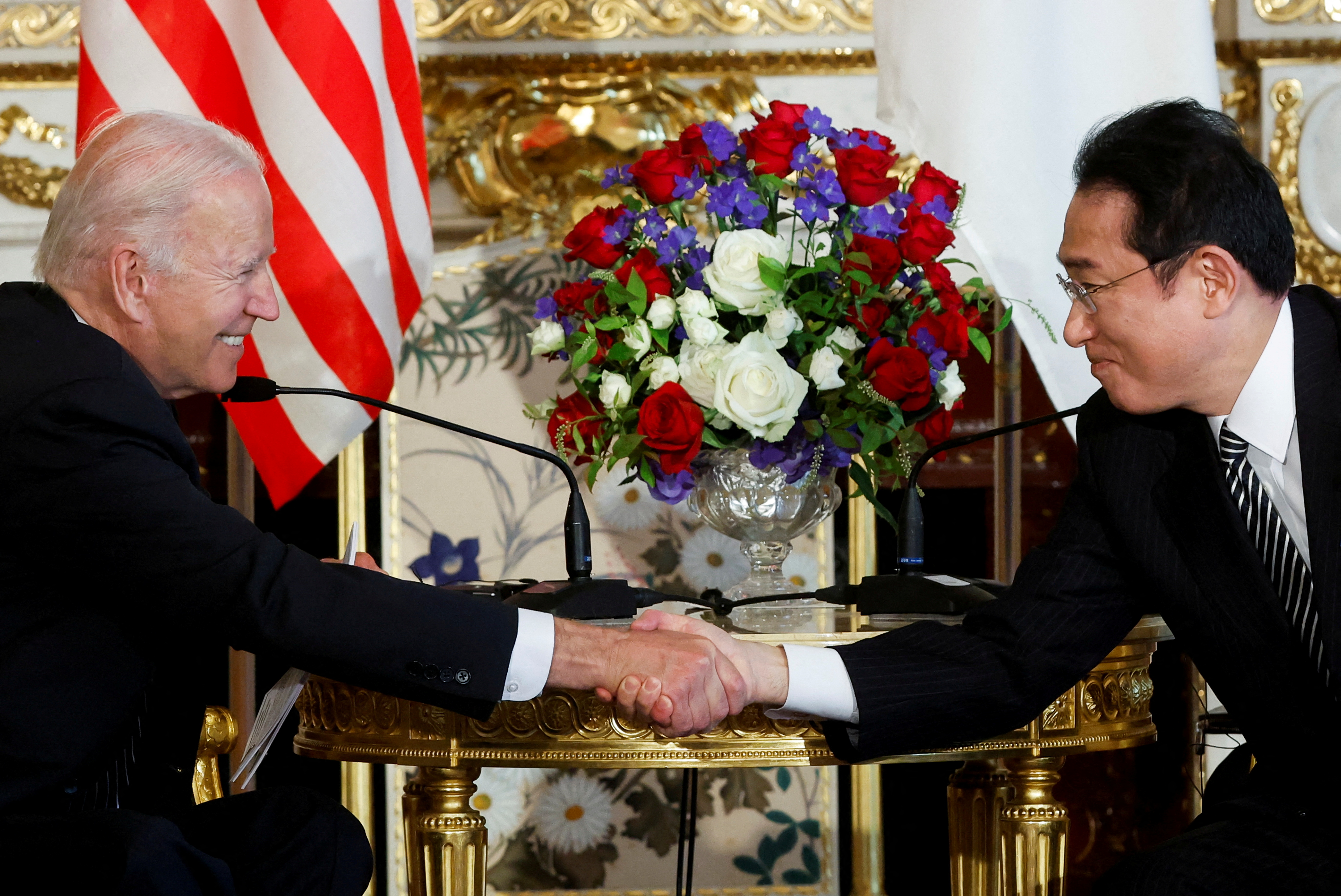 Presidents of the United States of America, Joe Biden, and President of Japan, Fumio Kishida