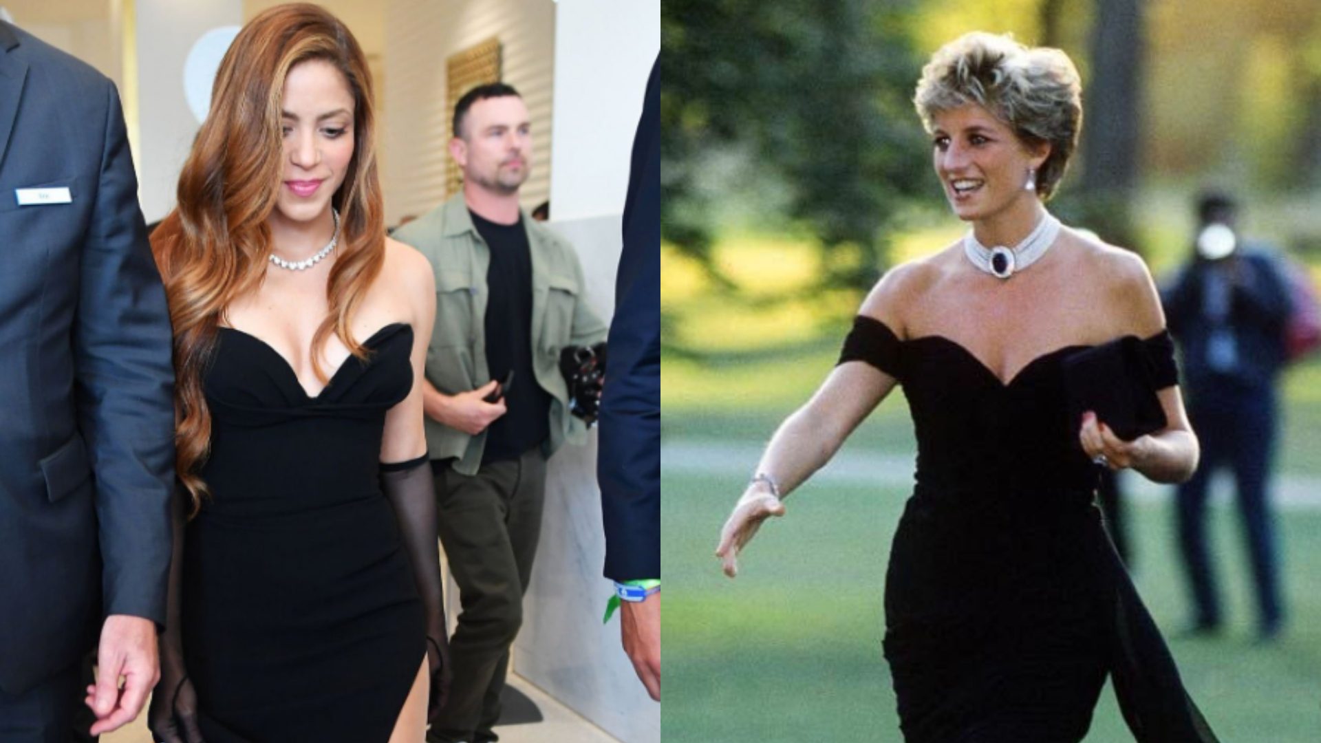 Celebrities wore similar dresses (Images: Twitter @theemmegirl)