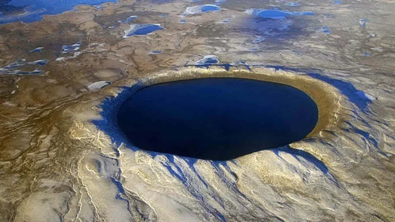 Mysterious arctic crater: a treasure hunt scene and a source of scientific knowledge