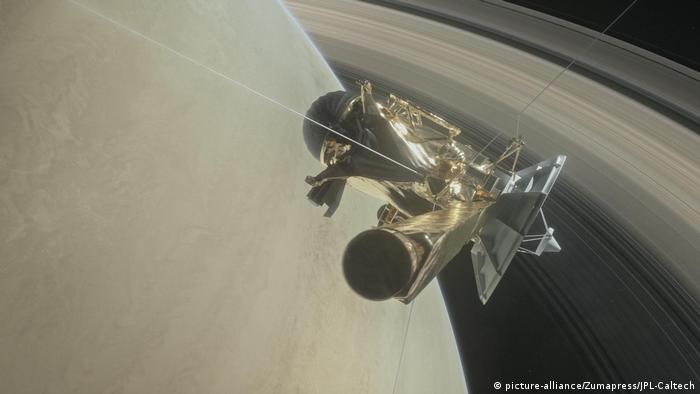 An illustration of the Cassini spacecraft 