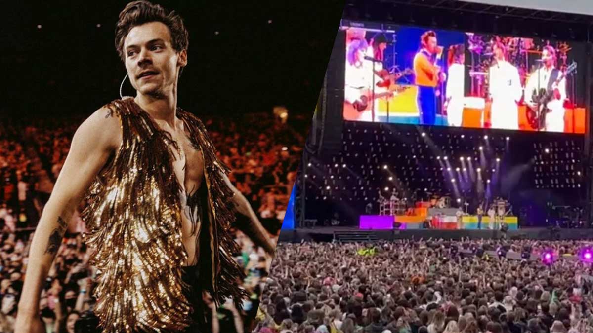 Harry Styles: A man falls from the stands during a concert in Glasgow