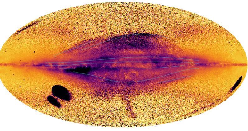 Sky map of the Milky Way moving using Gaia data.  (Laporte and others)