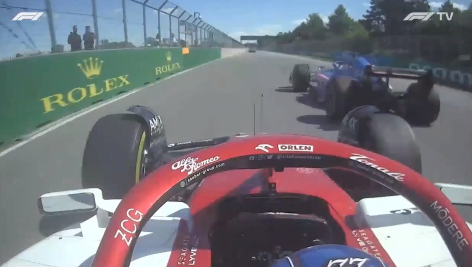 Alonso and Bottas, at the Canadian Grand Prix, at that time cost the Spaniard a penalty.