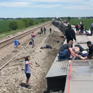 Train with 243 passengers derailed near Kansas City: at least three dead, 50 injured