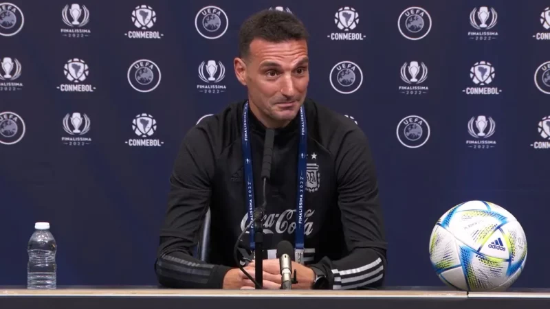 A question about the Queen of England who annoyed Lionel Scaloni: “I congratulate her from here.”