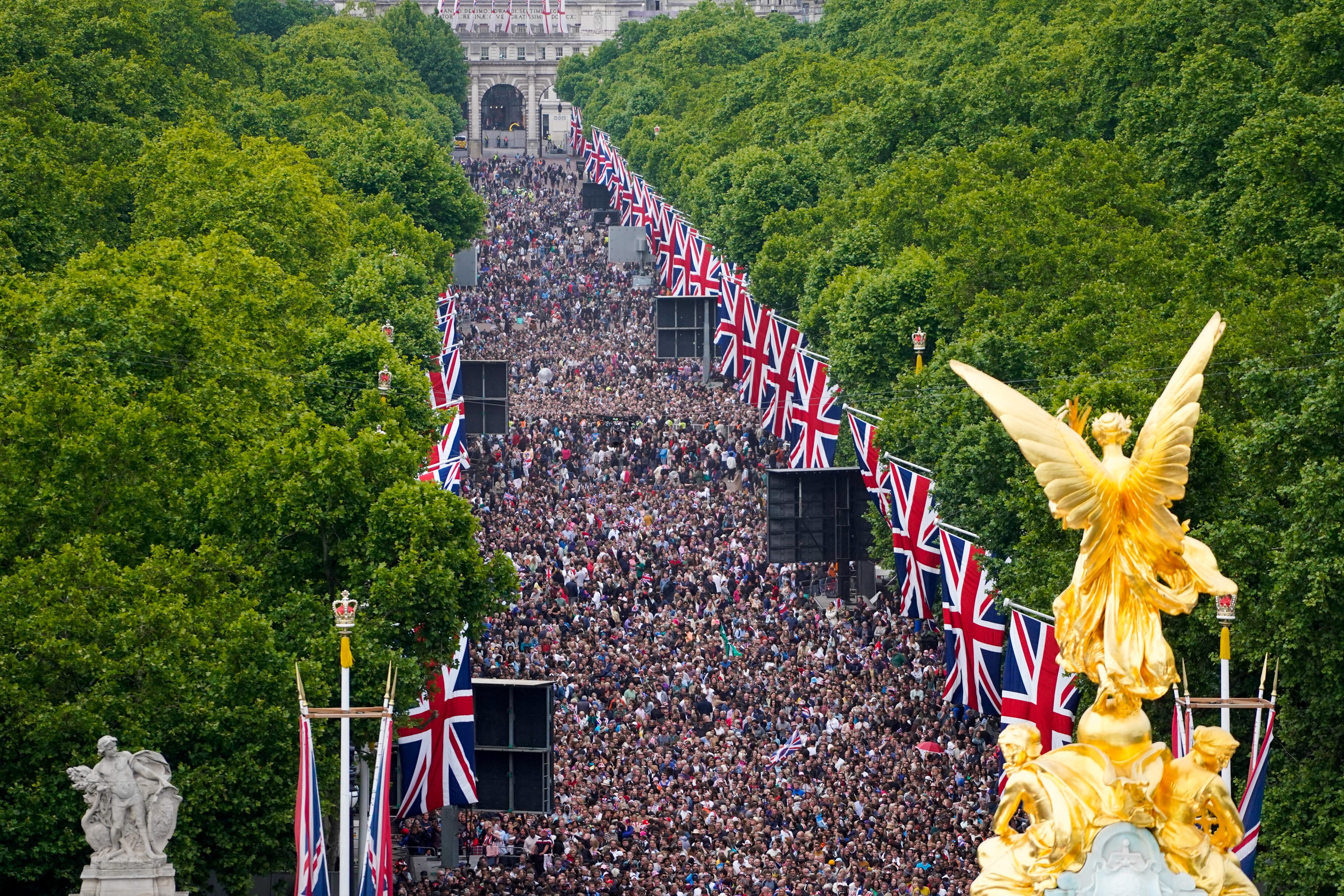 Thousands of Britons attended the Platinum Gala at Buckingham Palace on June 4, 2022 as part of Queen Elizabeth II's platinum jubilee celebrations (Photo by Niklas Hallen/AFP)