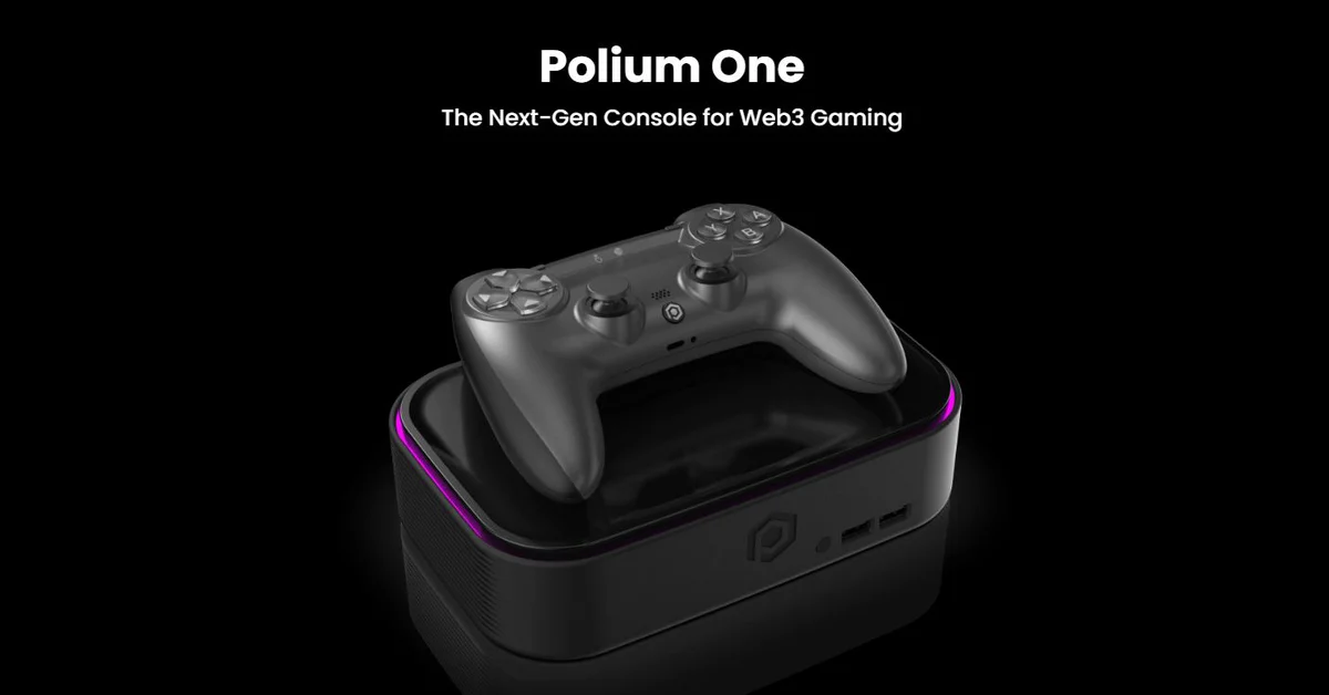 This is the Polium One, the first NFT gaming console