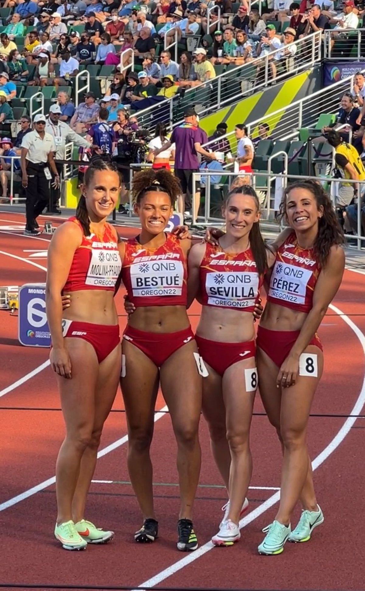 The women’s 4×100 race will compete in the World Cup final with a Spanish record