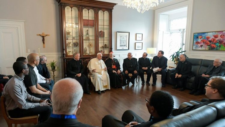 Apostolic Journey to Canada - Meeting with the Jesuits