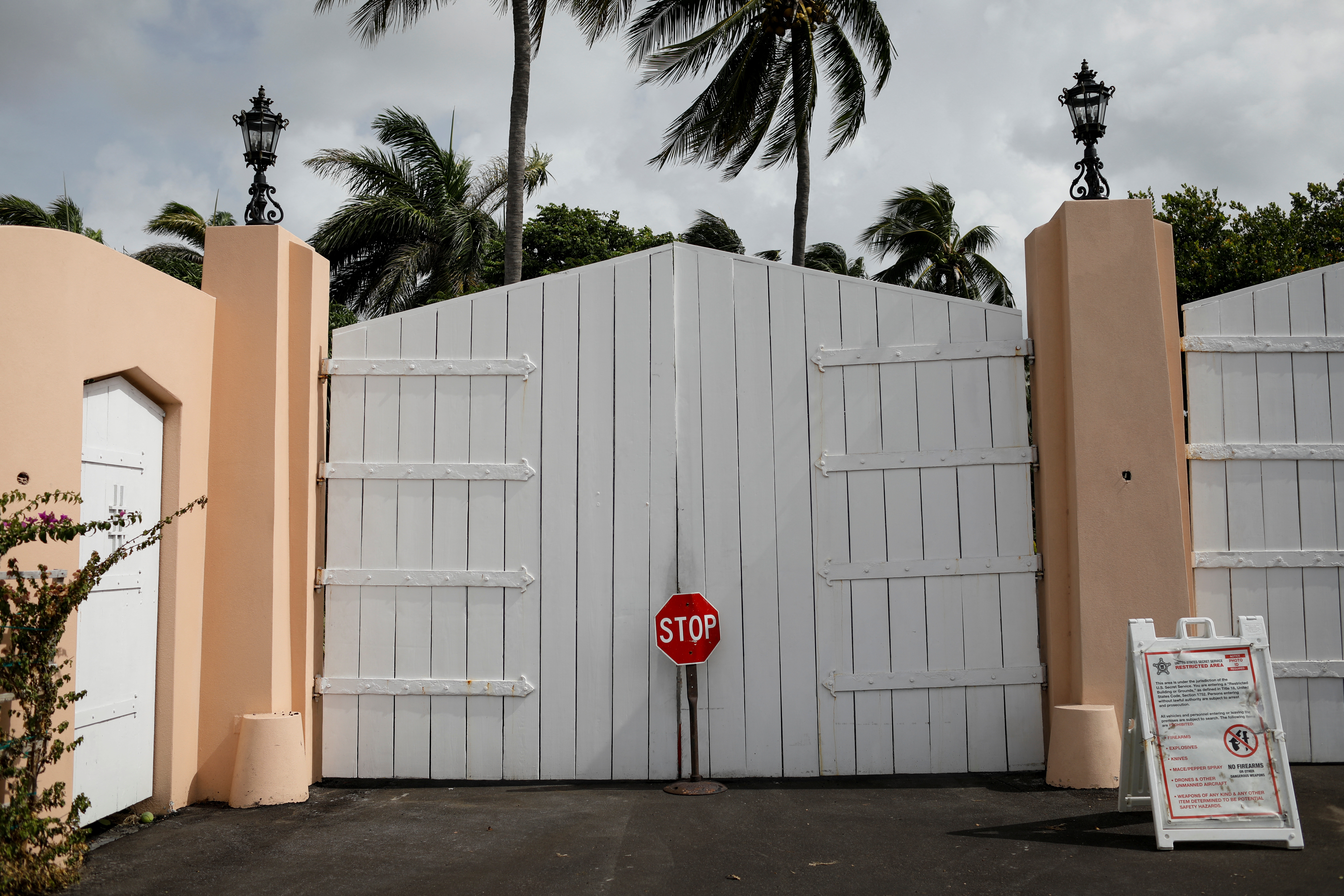 The entrance to Trump's estate in Palm Beach, Florida (Reuters)