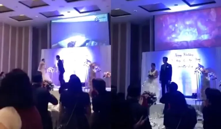 A video of marital infidelity in the middle of a wedding that shocked the guests and spread again