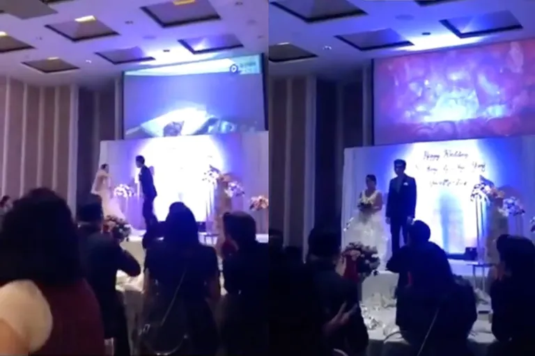 A video of marital infidelity in the middle of a wedding that shocked the guests and spread again