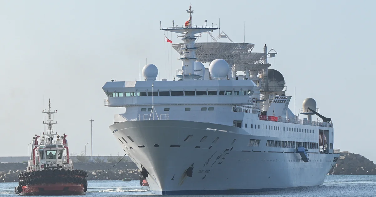 A Chinese ship docked in Sri Lanka despite India’s fears it might spy on its activities