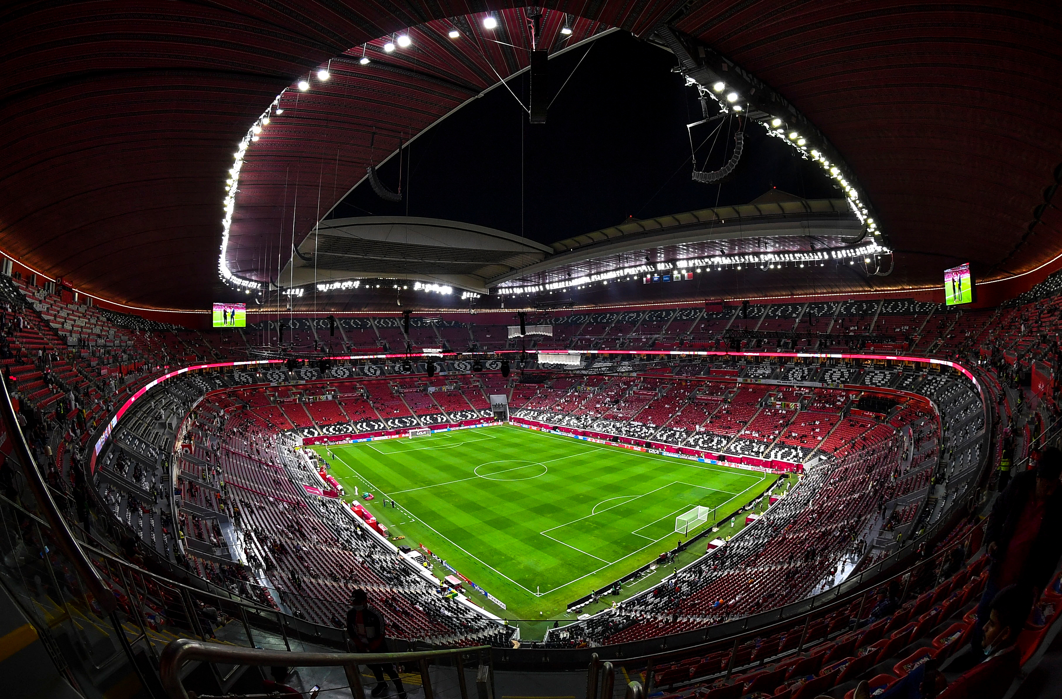 General view of Al Bayt Stadium, where the opening match will be played (EFE / EPA / Noushad Thekkayil)