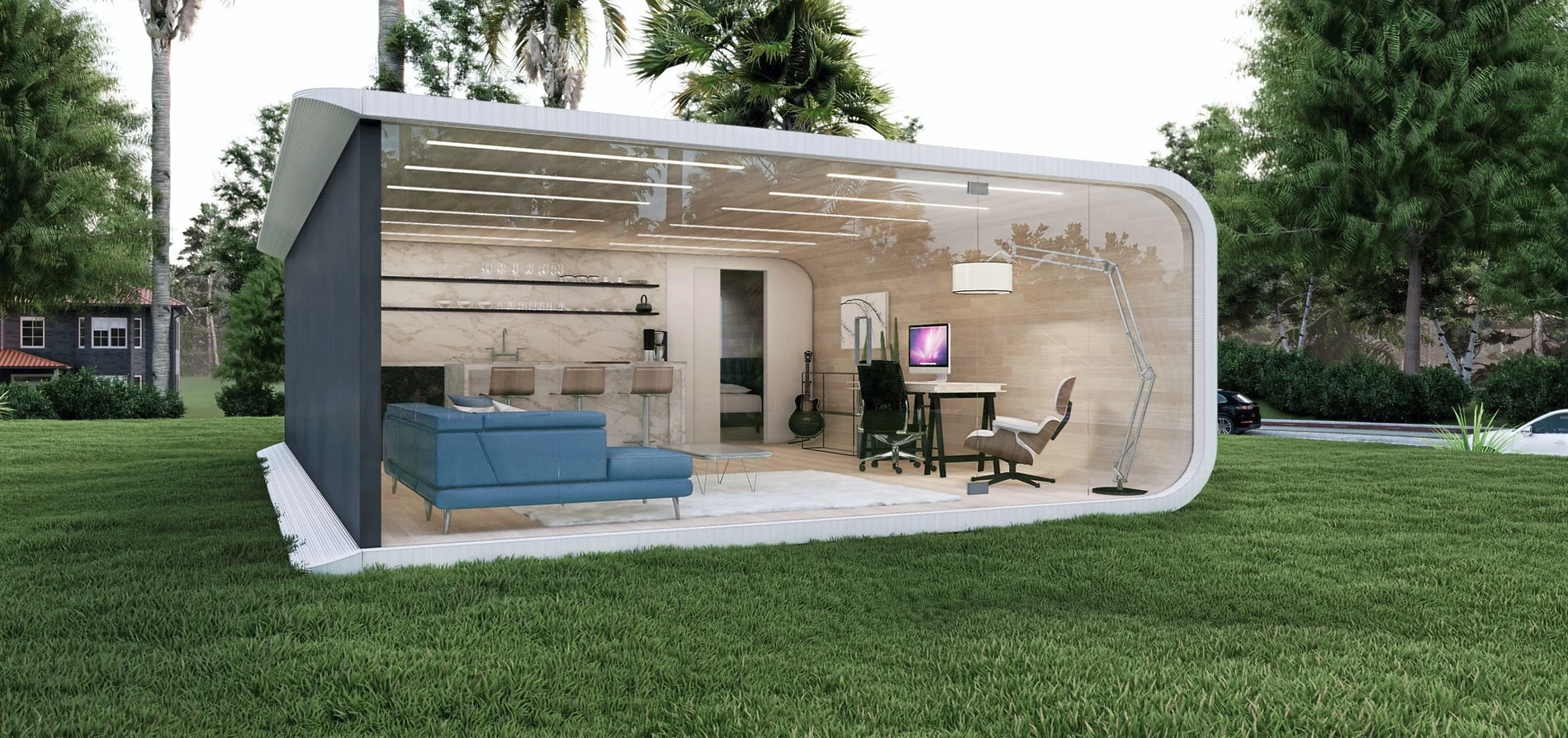A startup builds studio homes in their backyard with recycled plastic