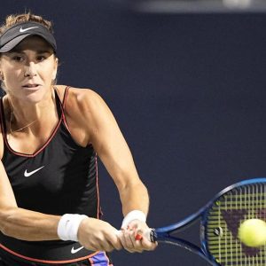 Switzerland’s Belinda Bencic eliminates Garbine Muguruza from the Canadian Masters Championships