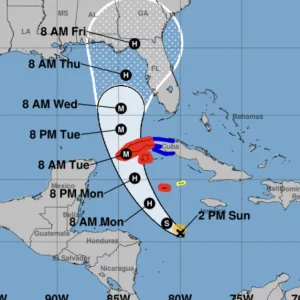 Miami has moved out of the path of Storm Ian, although it is rapidly strengthening as it passes through the Caribbean