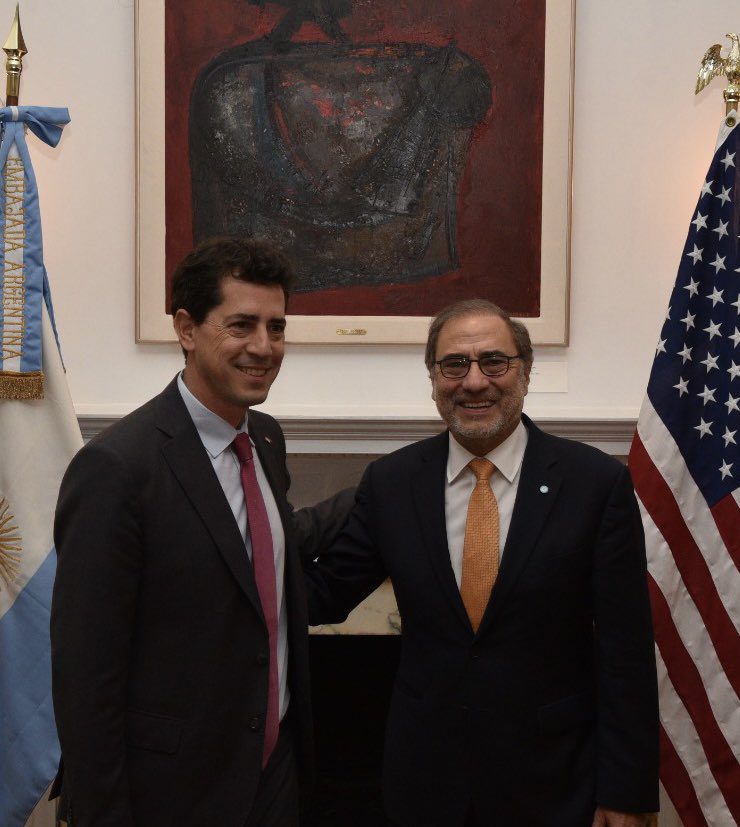 Minister of the Interior with Ambassador Jorge Arguelo