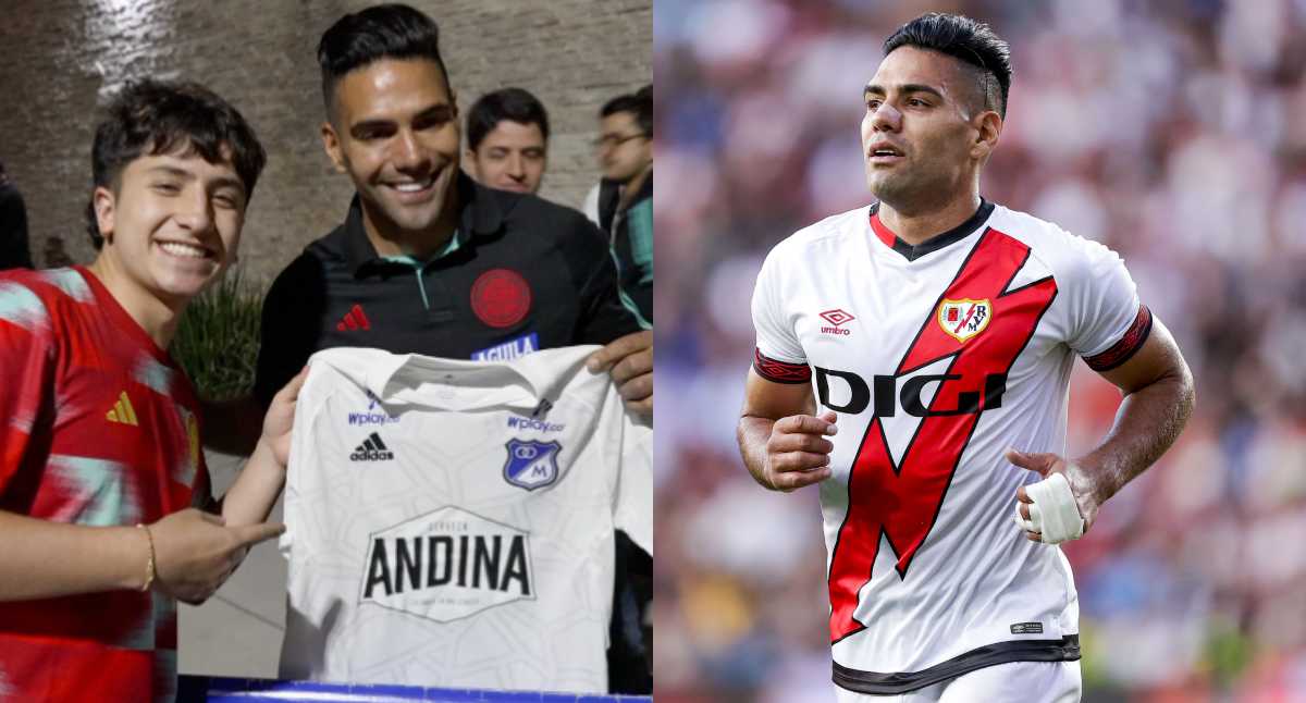 Falcao wore the Millonarios shirt and excited the crowd