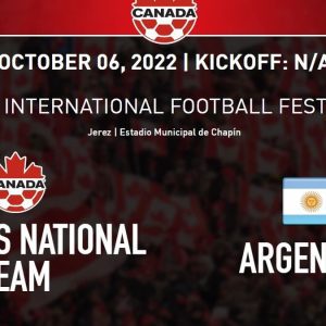 The Canadian women’s team will play two matches in Chapin on October 6 and 10