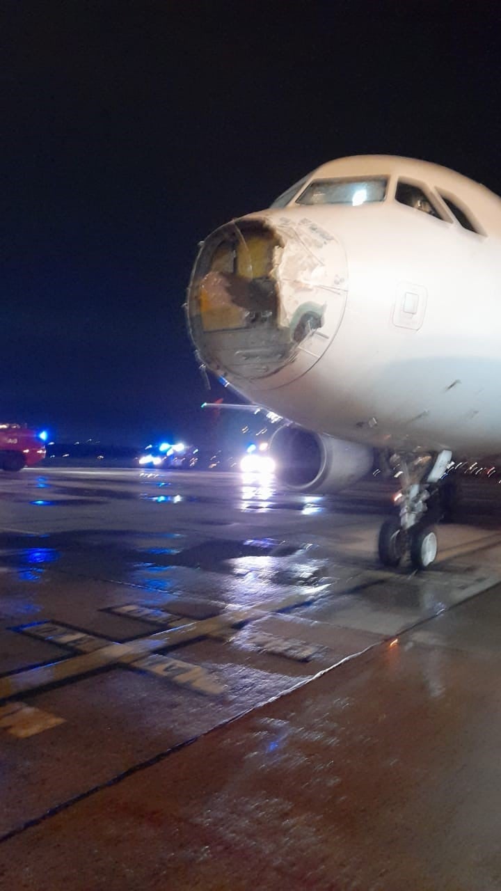 LATAM's plane was severely damaged after being hit by a storm while flying from Brazil to Paraguay.
