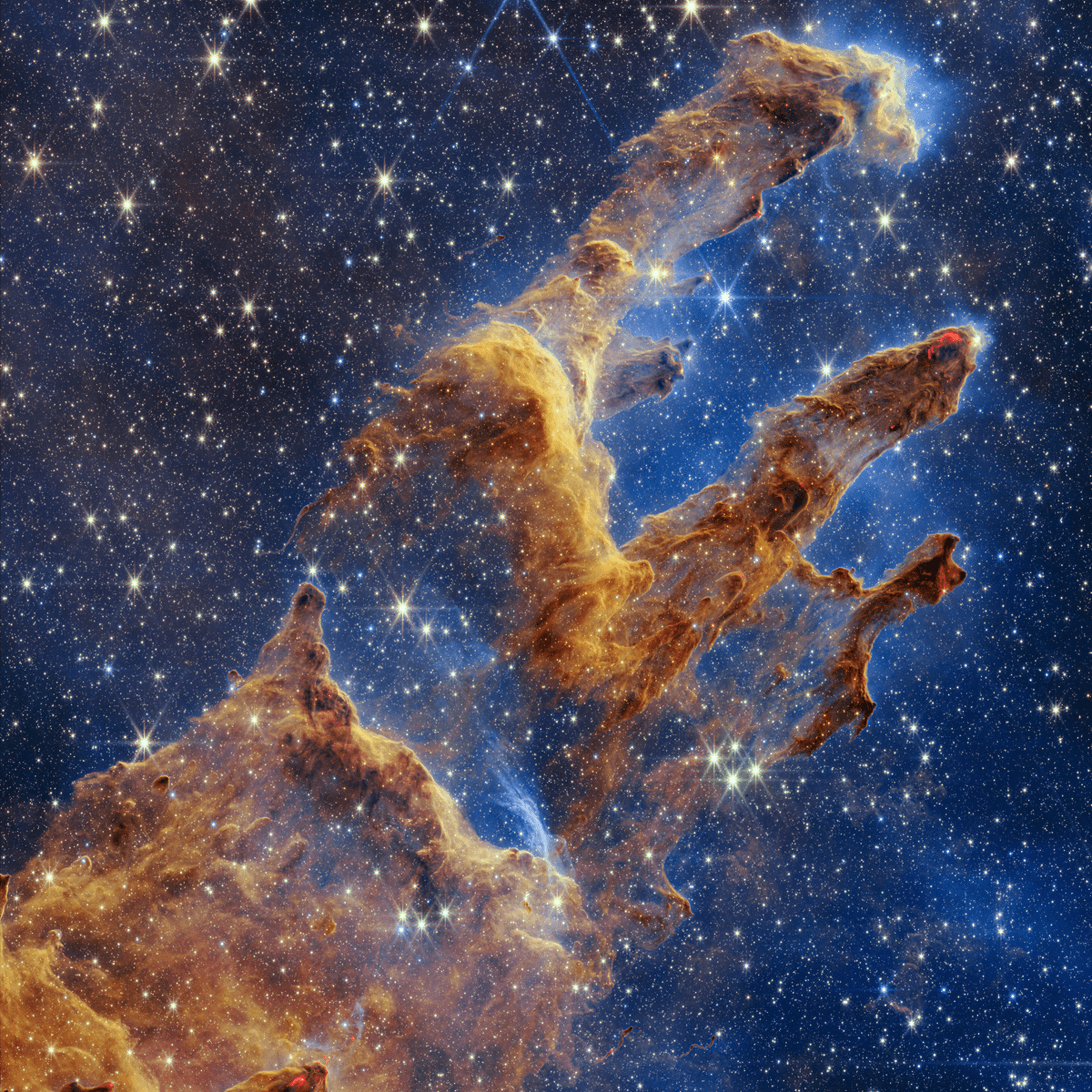 Pillars of Creation seen with James Webb (NASA, ESA, CSA)