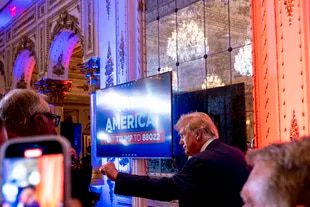 Donald Trump last night at Mar-a-Lago
